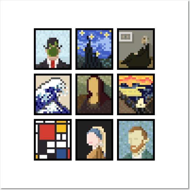 Famous Paintings pixel fan art Wall Art by CalumArt